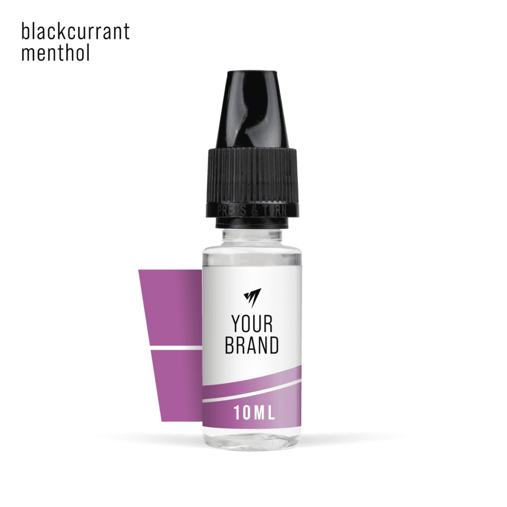 white label e-liquid blackcurrant menthol flavour 10ml freebase original