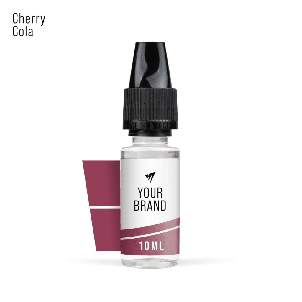 freebase original cherry cola white label e-liquid 10ml on white background