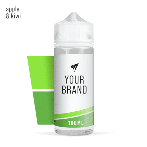 White Label Shortfill E-Liquid 100ml Apple & Kiwi