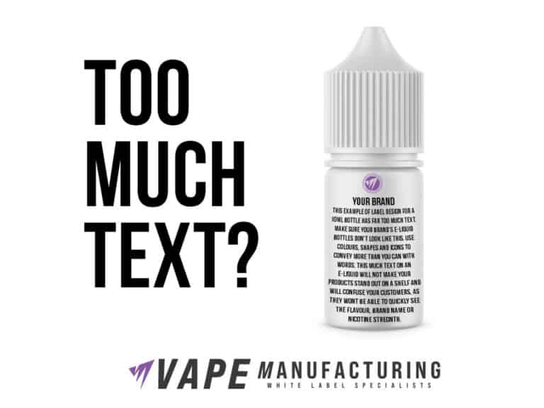Top 5 E Liquid Label Mistakes Too Much Text
