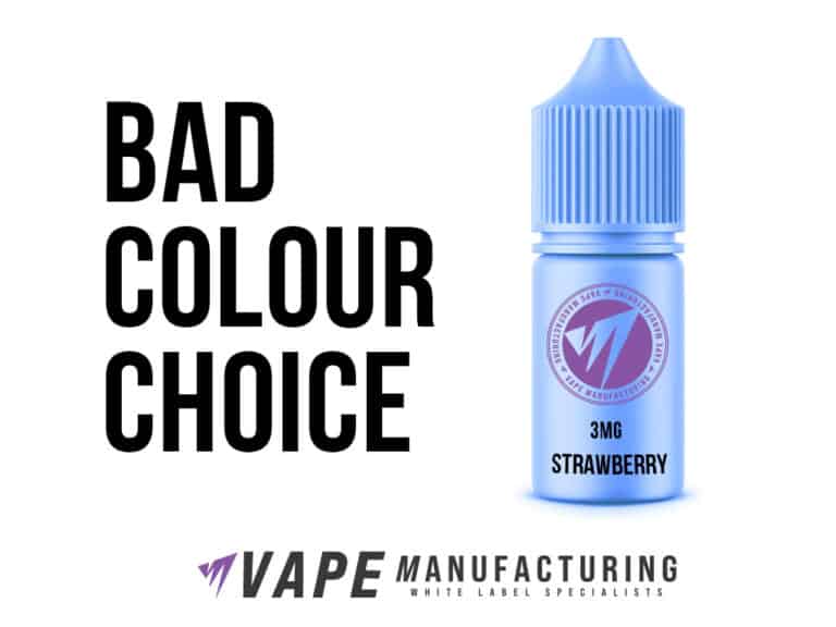Top 5 E Liquid Label Mistakes, Wrong Colour Choice