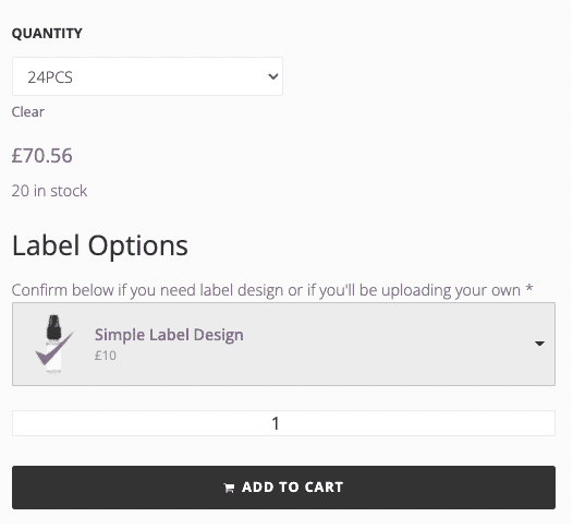 select simple label design