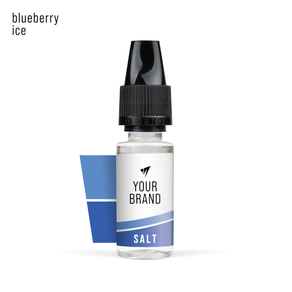 White Label Nic Salt Blueberry Ice 10ml 1200x White Background Studio Shot