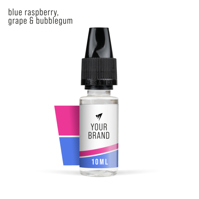 blue raspberry grape bubblegum 10ml freebase white label e-liquid