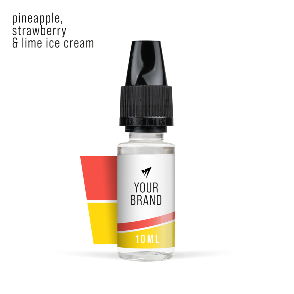 Pineapple Strawberry Lime Ice Cream 10ml freebase premium white label e-liquid