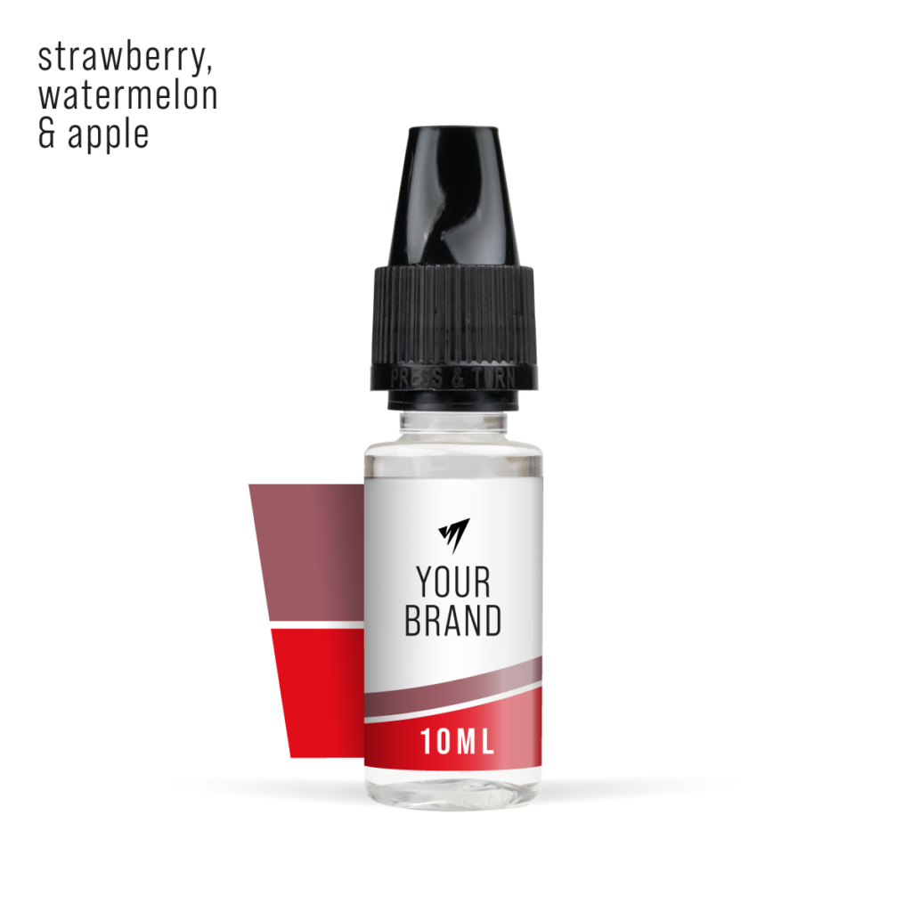 Strawberry, Watermelon & Apple 10ml freebase white label e-liquid