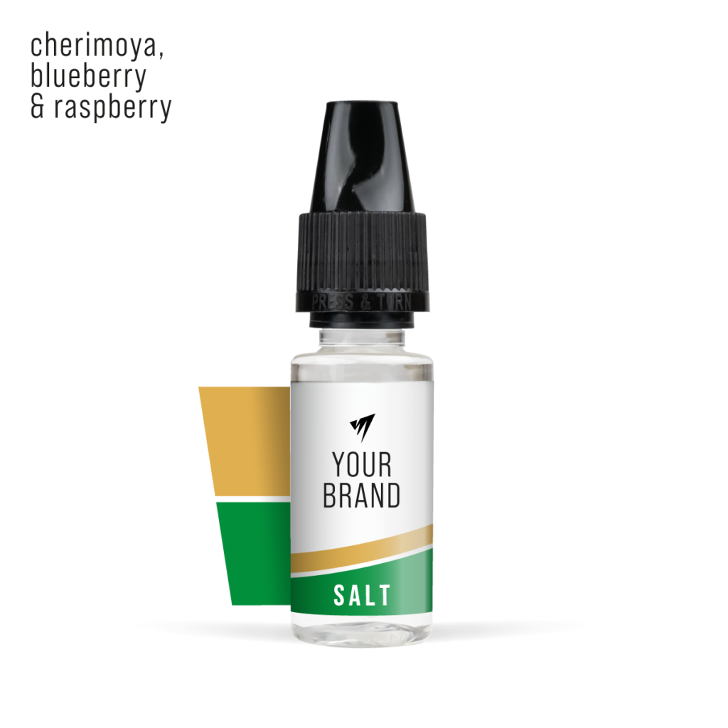 cherimoya, blueberry & raspberry Nic Salt 10ml White Background Studio Shot