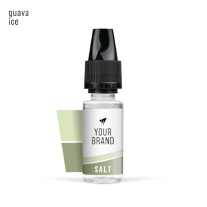 White Label Nic Salt Guava Ice 10ml White Background Studio Shot