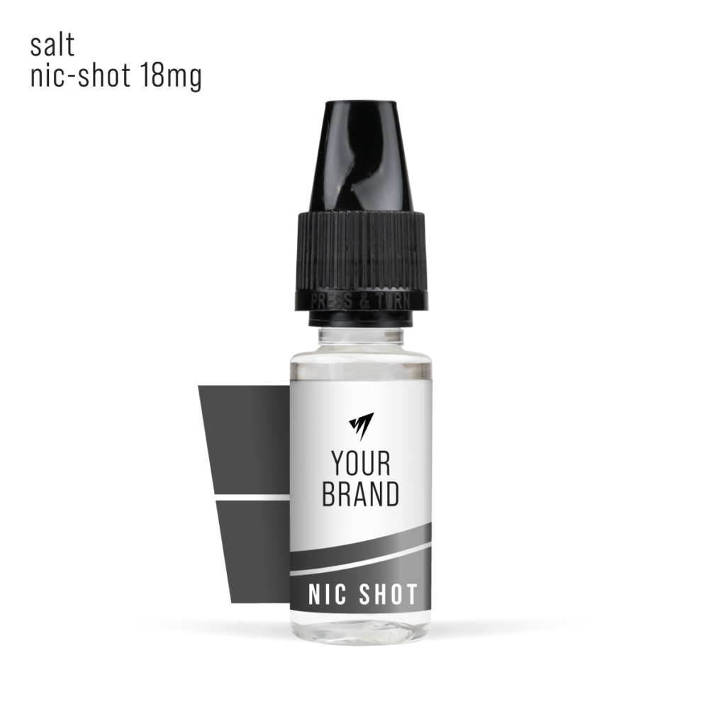 White Label Salt Nic Shot 99% VG, 18mg, 10ml E-Liquid Freebase from Vape Manufacturing UK