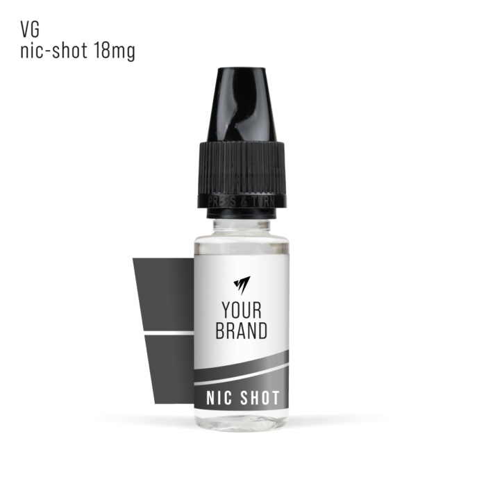 White Label Nic Shot 10ml E-Liquid VG 18mg from Vape Manufacturing UK
