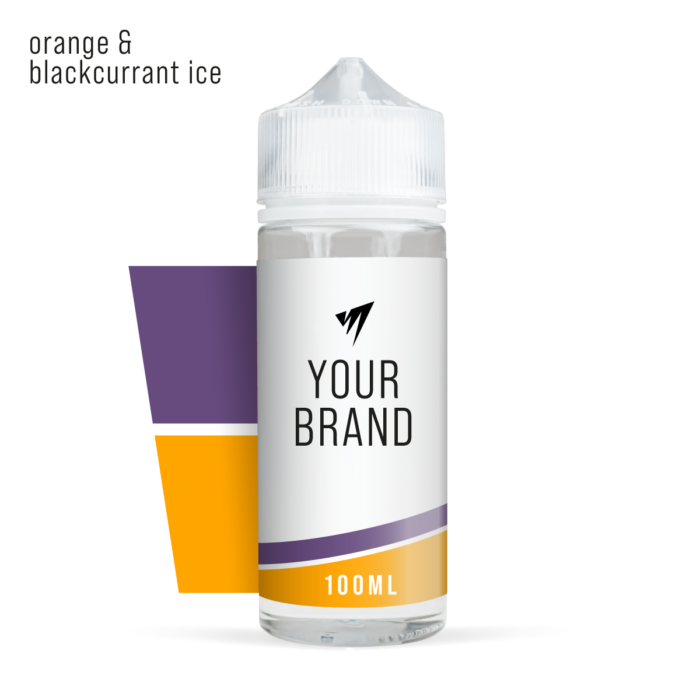 Orange & Blackcurrant Ice 100ml White Label Shortfill E-Liquid Raspberry from Vape Manufacturing UK