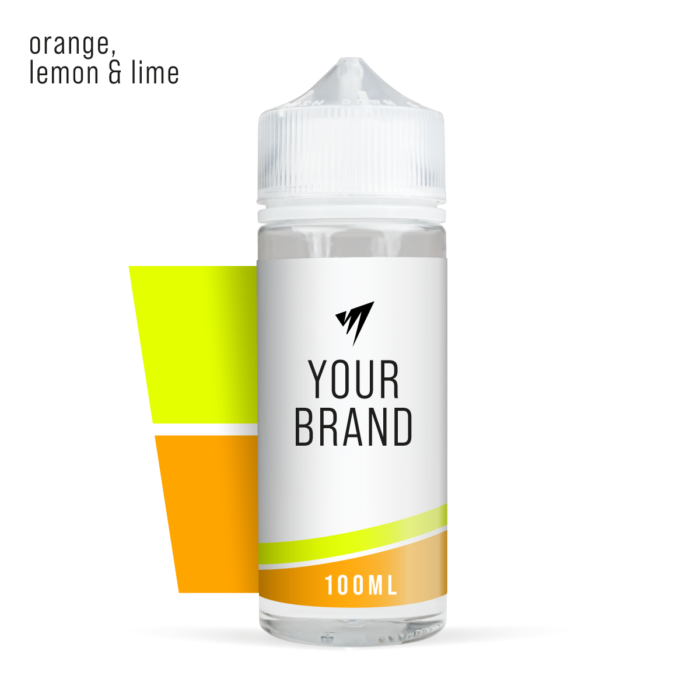 Orange Lemon & Lime 100ml White Label Shortfill E-Liquid Raspberry from Vape Manufacturing UK