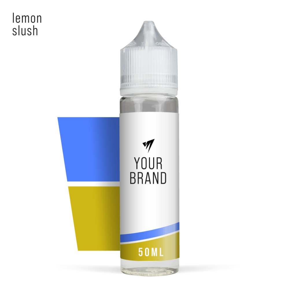Lemon Slush 50ml Premium White Background Studio Shot