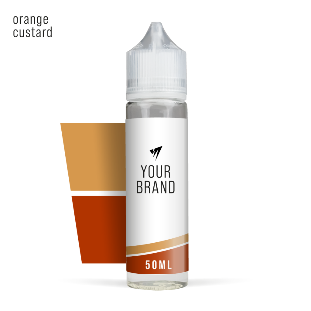 Orange Custard 50ml Premium White Background Studio Shot