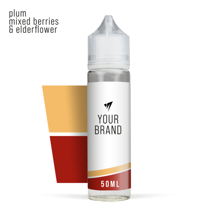 plum mixed berries & elderflower 50ml Premium White Background Studio Shot
