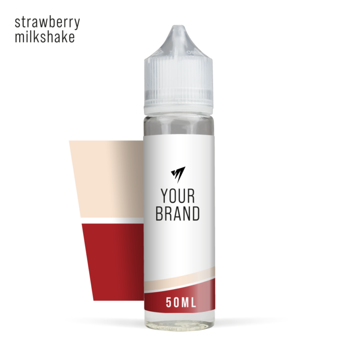 Strawberry Milkshake 50ml Premium White Background Studio Shot