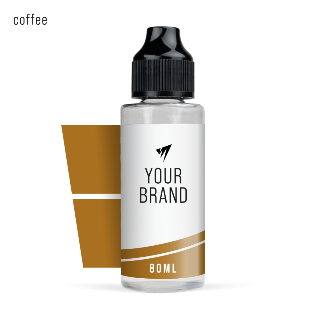 white label shortfill e-liquid 80ml coffee flavour from vape manufacturing
